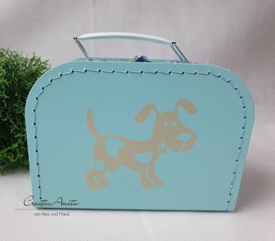 Pappkoffer Hund - Geschenkverpackung - Kindergeschenk